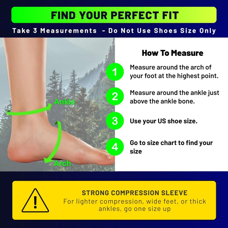 TechWare Pro Ankle Brace Compression Sleeve - Relieves Achilles Tendonitis, Joint Pain. Plantar Fasciitis Foot Sock with Arch Support Reduces Swelling & Heel Spur Pain. (Black/Black, L/XL)