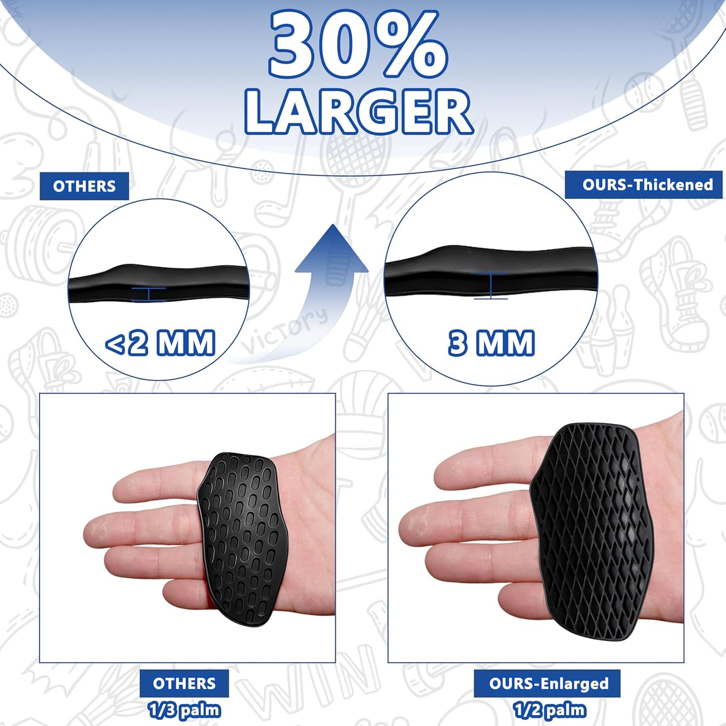 Silicone Workout Grips Kit - Weight Lifting Gloves Alternative | Includes Gym Towel & Storage Case, Palm Protection Pads for Dumbbells & Barbells