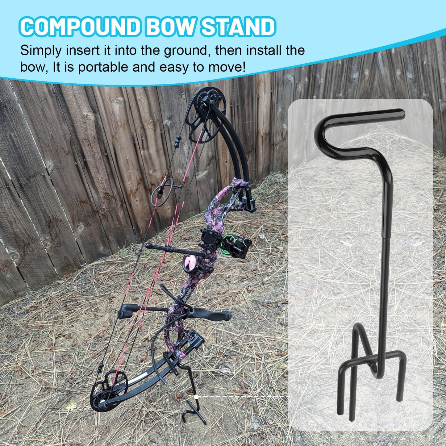 Ground Blind Bow Holder, 2-Pack