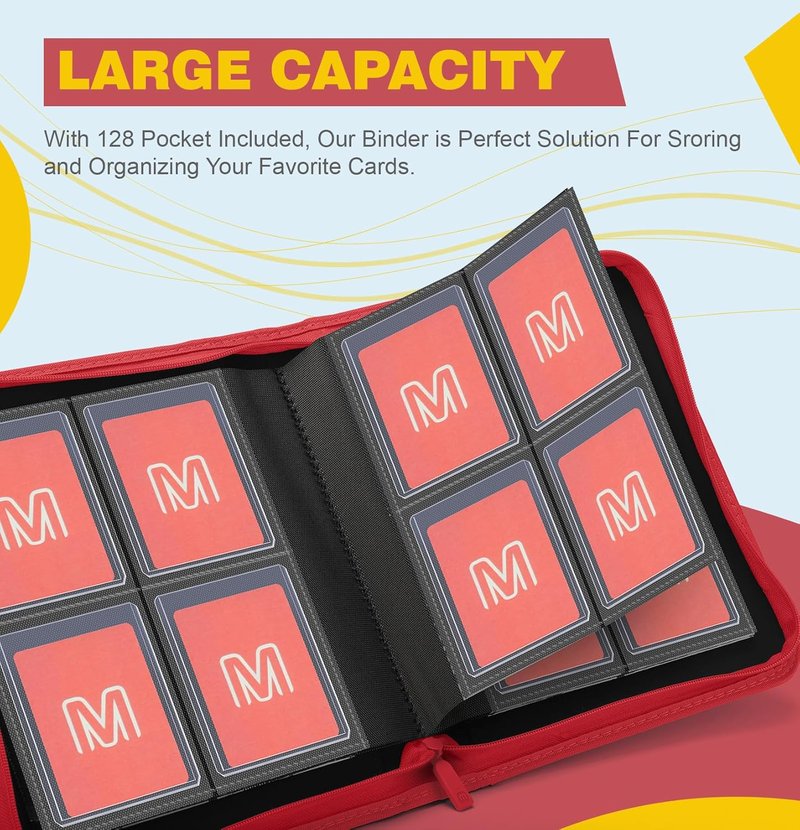 Toploader Binder - 4-Pocket Trading Card Album for MTG & Sports Cards | Holds 128 Cards with Double-Sided Pockets