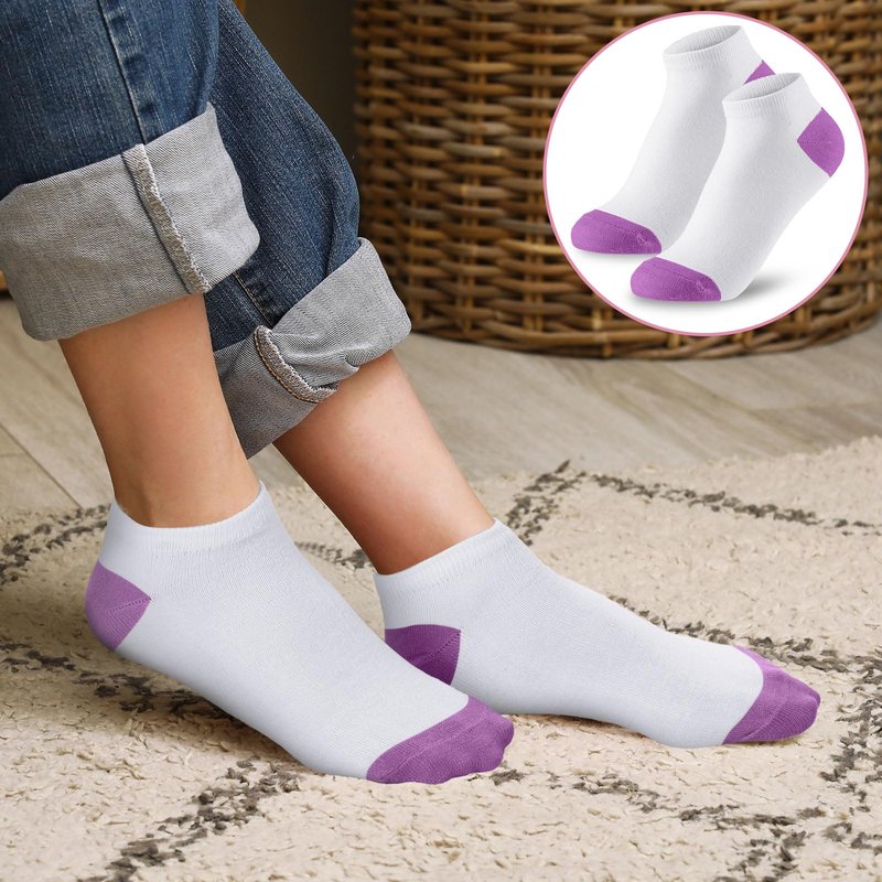 Handepo 100 Pairs Low Cut Ankle Socks for Women, Bulk No Show Breathable Socks for Everyday Casual Wear, Walking, Work(Cute Style)