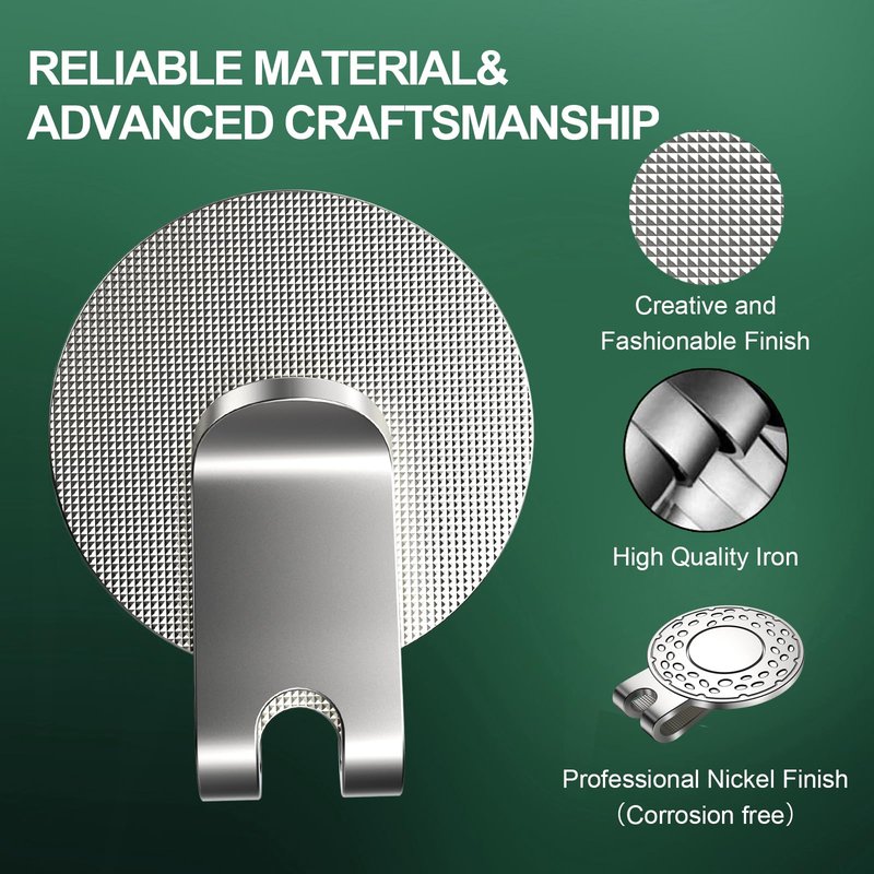 GHHJX Magnetic Golf Hat Clip Golf Ball Aiming Marker Professional Golf Training Aids Accessories,12 Pieces ((Ball Marker Not Included))