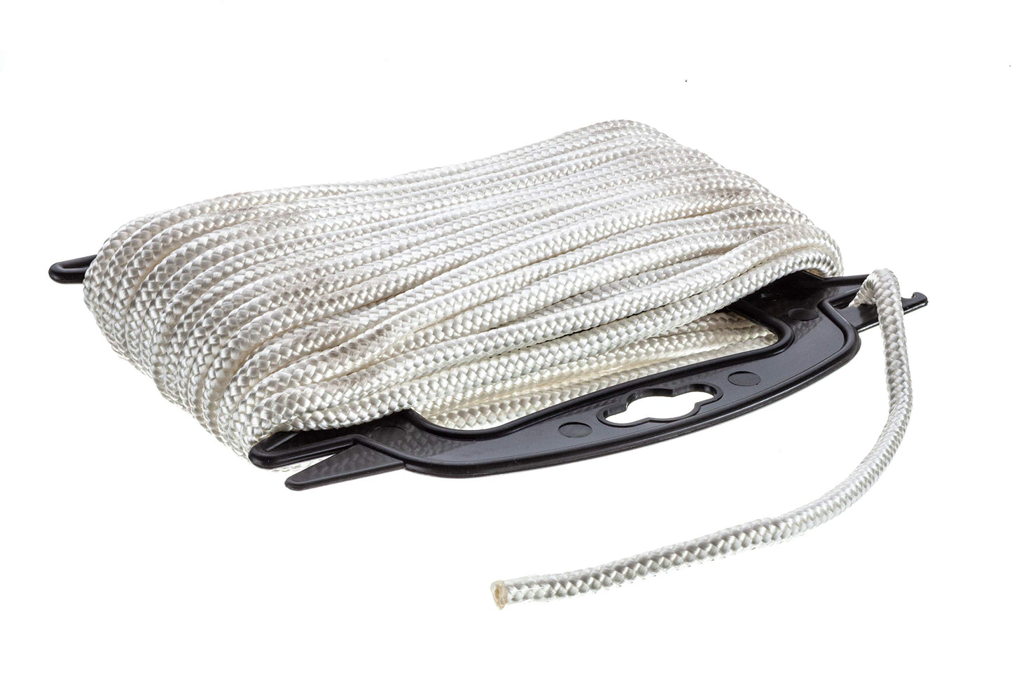 Attwood 117561-2 Diamond Braided Nylon Rope, ¼-Inch Thick, 50 Feet Long, White, Multifilament Nylon Fiber Construction