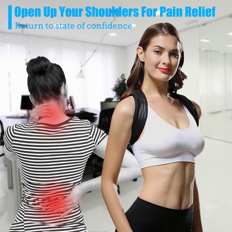 HVRCRK Posture Corrector for Men And Women - Back Support Brace - Relieve Upper Regain Confidence