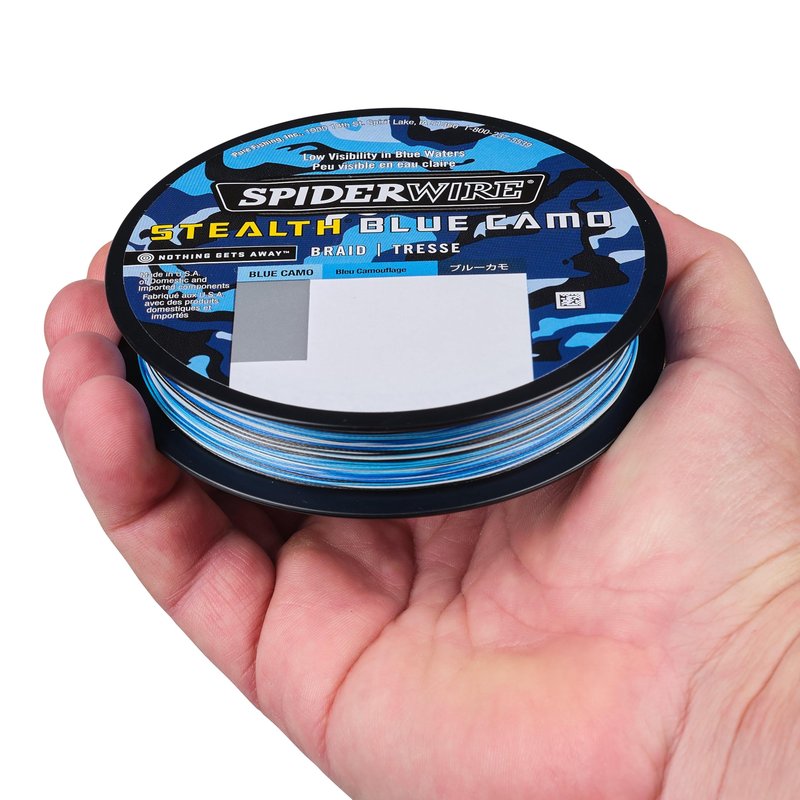 SpiderWire Stealth Blue Camo Braid , 80lb - 125yd