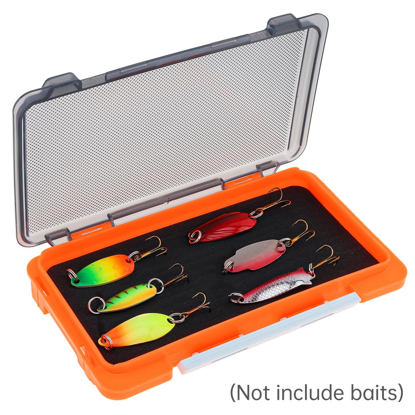 Fishing Tackle Box Slit Foam Case, Super Slim Fishing Lures Jig Box Hooks Spinners Spoons Storage Tackle Tray (6.8 * 3.8 * 0.8inch)