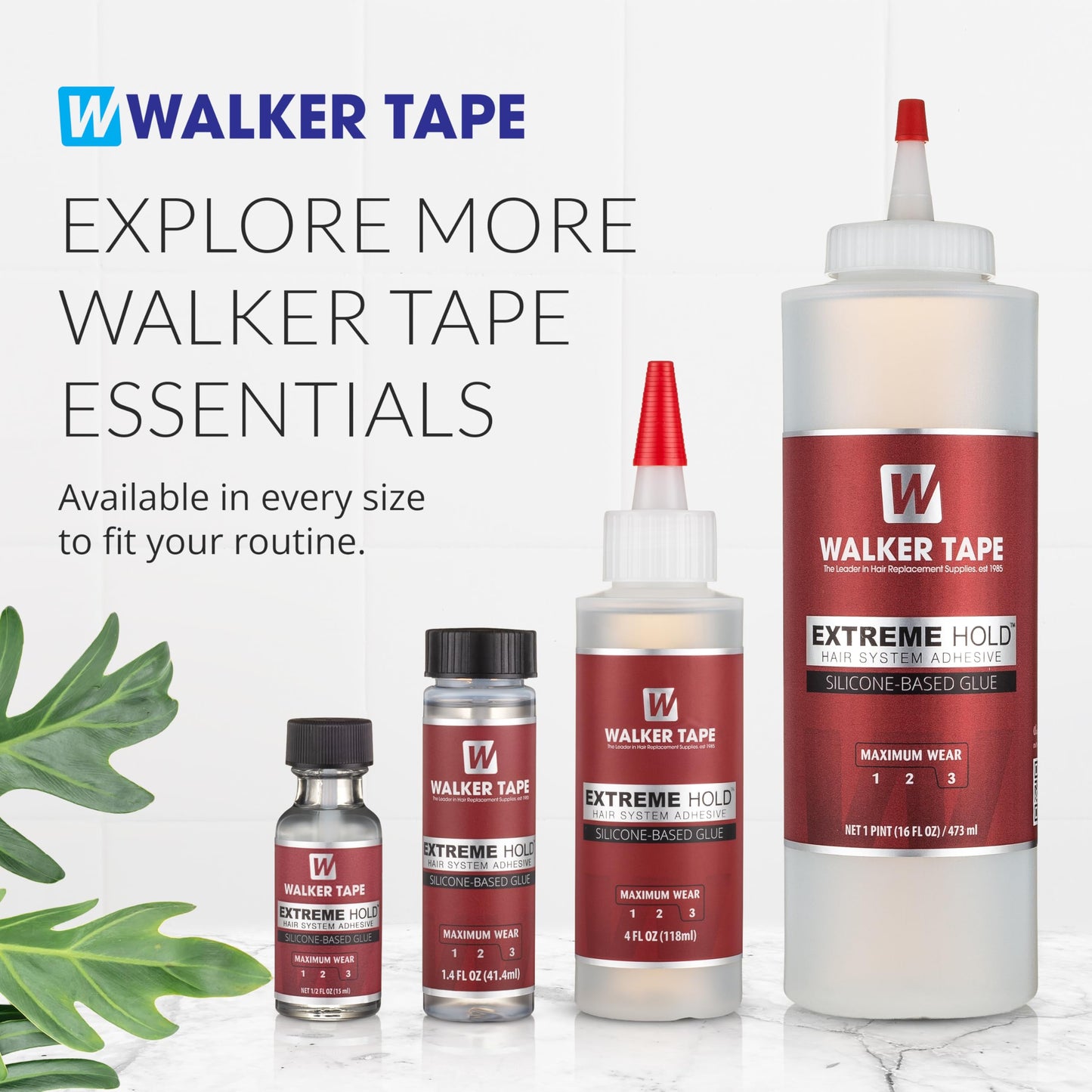 Walker Tape Extreme Hold Adhesive 4 fl oz Squeeze Bottle for Wig Installs, Lace Systems, Toupee Applications, Hair Tape Prep and Adhesive Strips Use Offering Maximum Wear Strength, Skin-Safe Bonding