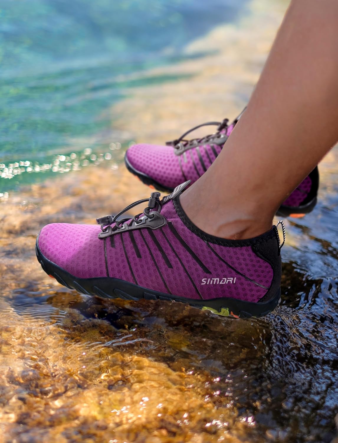 Water Shoes for Men & Women - Quick-Dry Barefoot Aqua Socks | Lightweight Non-Slip Swim Shoes for Beach & Water Sports