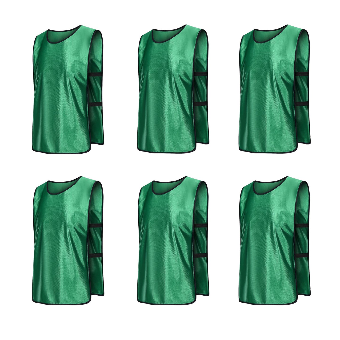 RE-HUO 6 Pack Scrimmage Vests/Sport Basketball Pinnies/Soccer Bibs for Kid and Adult