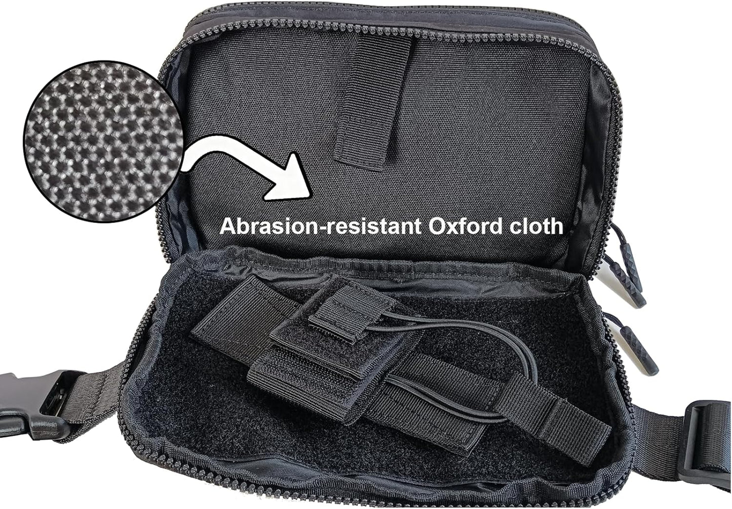 Security Carry Fanny Pack - Tactical Nylon Waist Pack with Two-Way Locking Zipper & 60" Adjustable Strap | Ideal for CCW, EDC, Travel & Outdoor Use