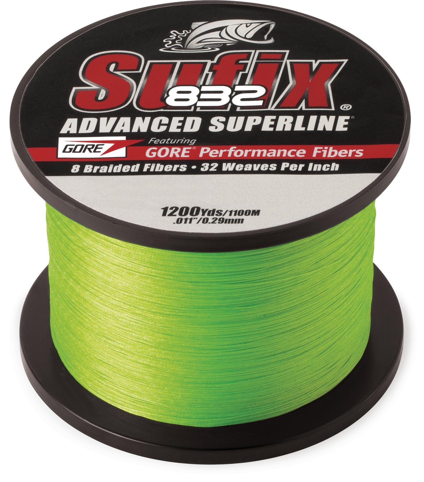 Sufix 832 Braid 65 lb Neon Lime, One Size (660-365L)