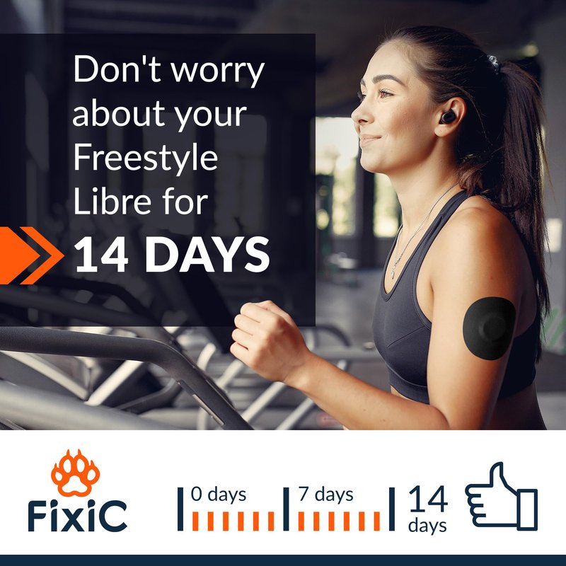 Fixic Libre 3 Sensor Covers - 25 Pack - Perfect Freestyle Adhesive Patches for Libre 3 & Plus Sensors - No Glue in the Center - Pre-Cut Back Paper - The Best Fixation for Your Sensor! (Upgraded, Tan)