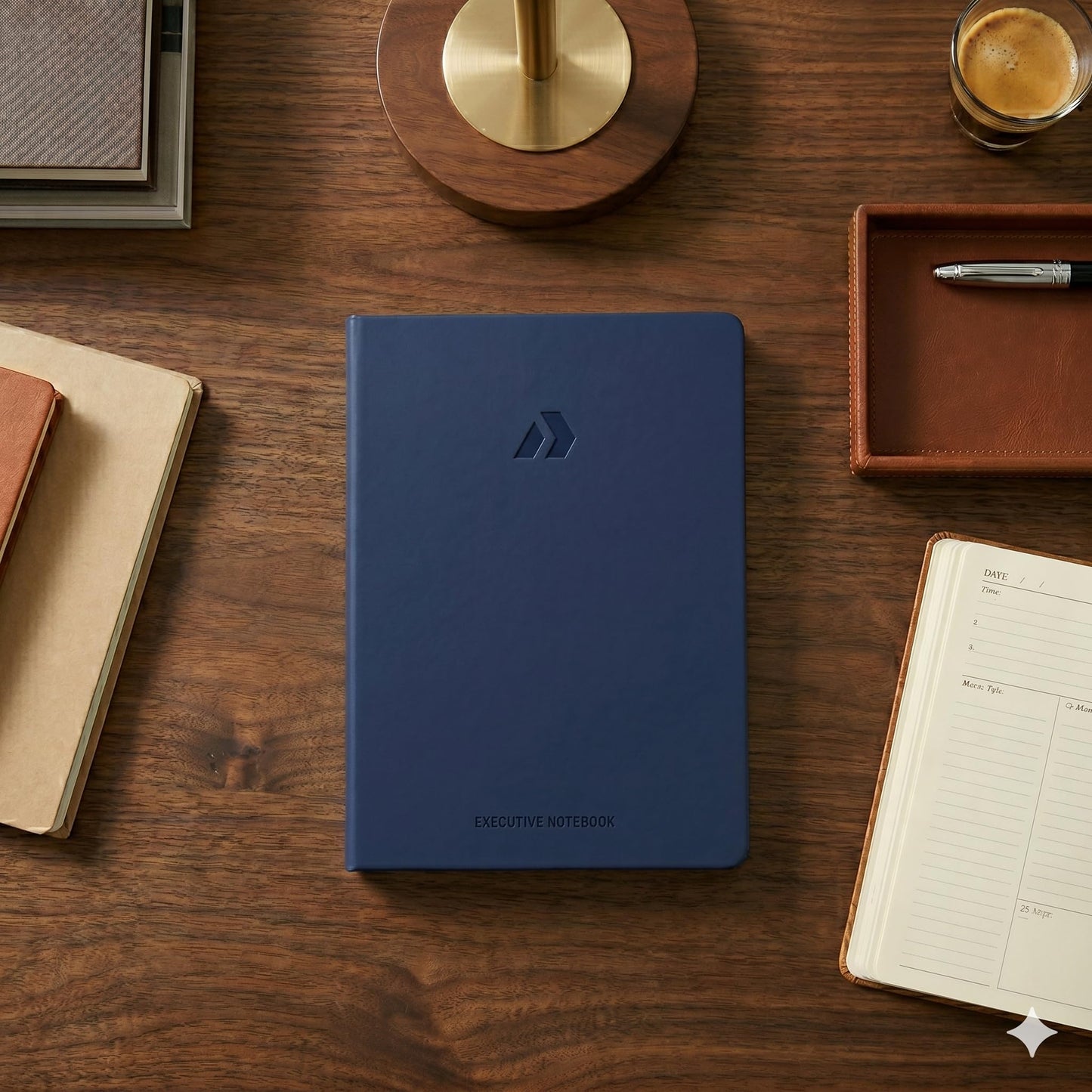 Nextnoid Lined Hardcover Notebook Journal - 120 GSM Thick Paper, Medium A5 Notebook 160 Pages - Perfect Mens Journal For Writing, Journaling and Note-Taking (Navy Blue,Ruled)