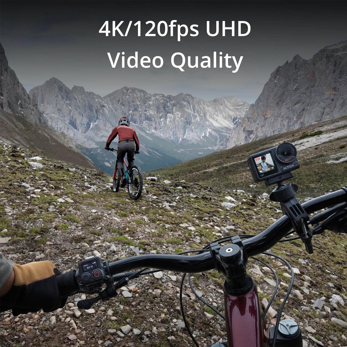 DJI Osmo Action 4 Standard Combo with Multi-accessory in One Kit, 4K/120fps UHD Video Waterproof Action Camera with 64G Card and 2 Extra Batteries, Recording with Image Stabilizing for Sports/Vlogging
