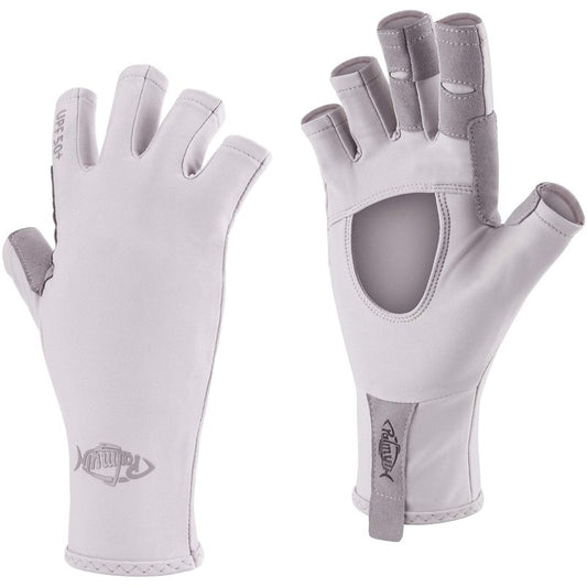 Palmyth UV Protection Fishing Fingerless Gloves UPF50+ Sun Gloves Men Women for Kayaking, Hiking, Paddling, Driving, Canoeing, Rowing (Air Light Gray, Large)