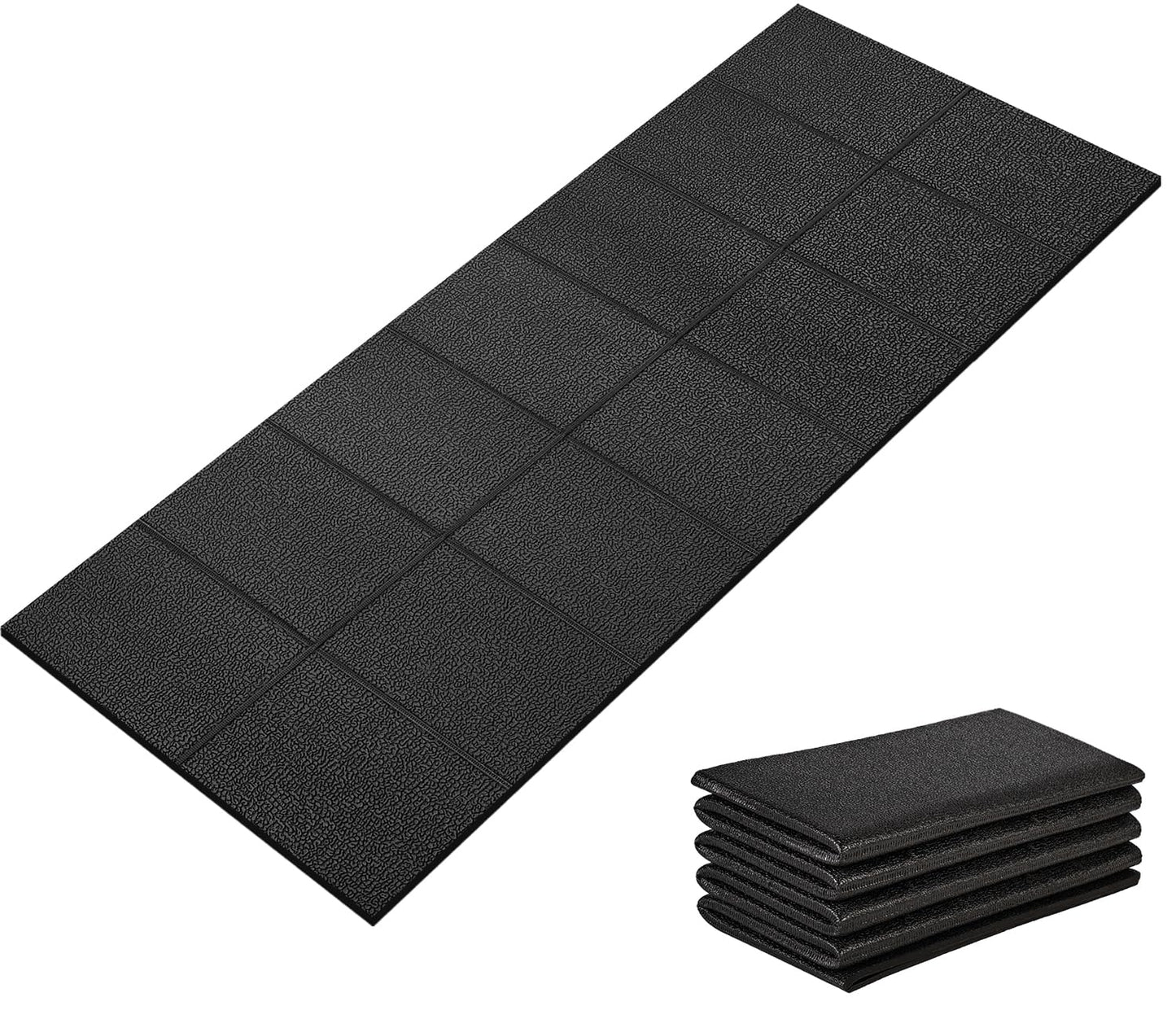 Treadmill Mat 68"x24", WERCHO Foldable Walking Pad Mat for Carpet Hardwood Floors 4mm Heavy-Duty Exercise Equipment Mat for Treadmil Pad,Spin Bike, Elliptical Trainer, Home, Gym