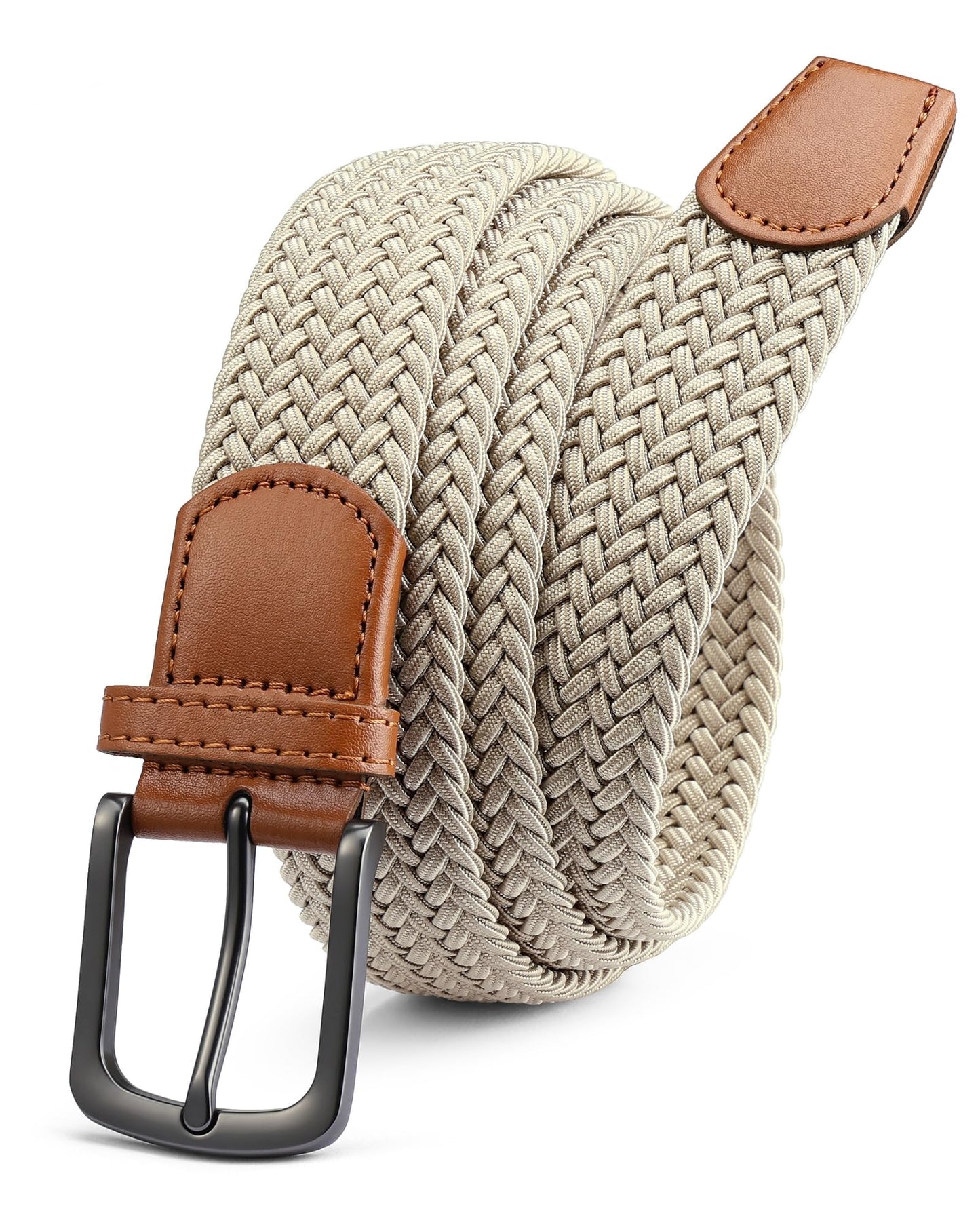 CHAOREN Stretch Belts for Men - Braided Elastic Golf Belt for Men 1 3/8"- Gift for Casual Jeans Shorts