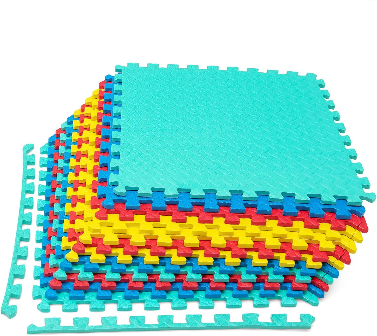 Tangkula 12 Tiles Exercise Flooring Mats - Non-Slip EVA Foam Interlocking Mats for Home Gym | 1/2" Thick