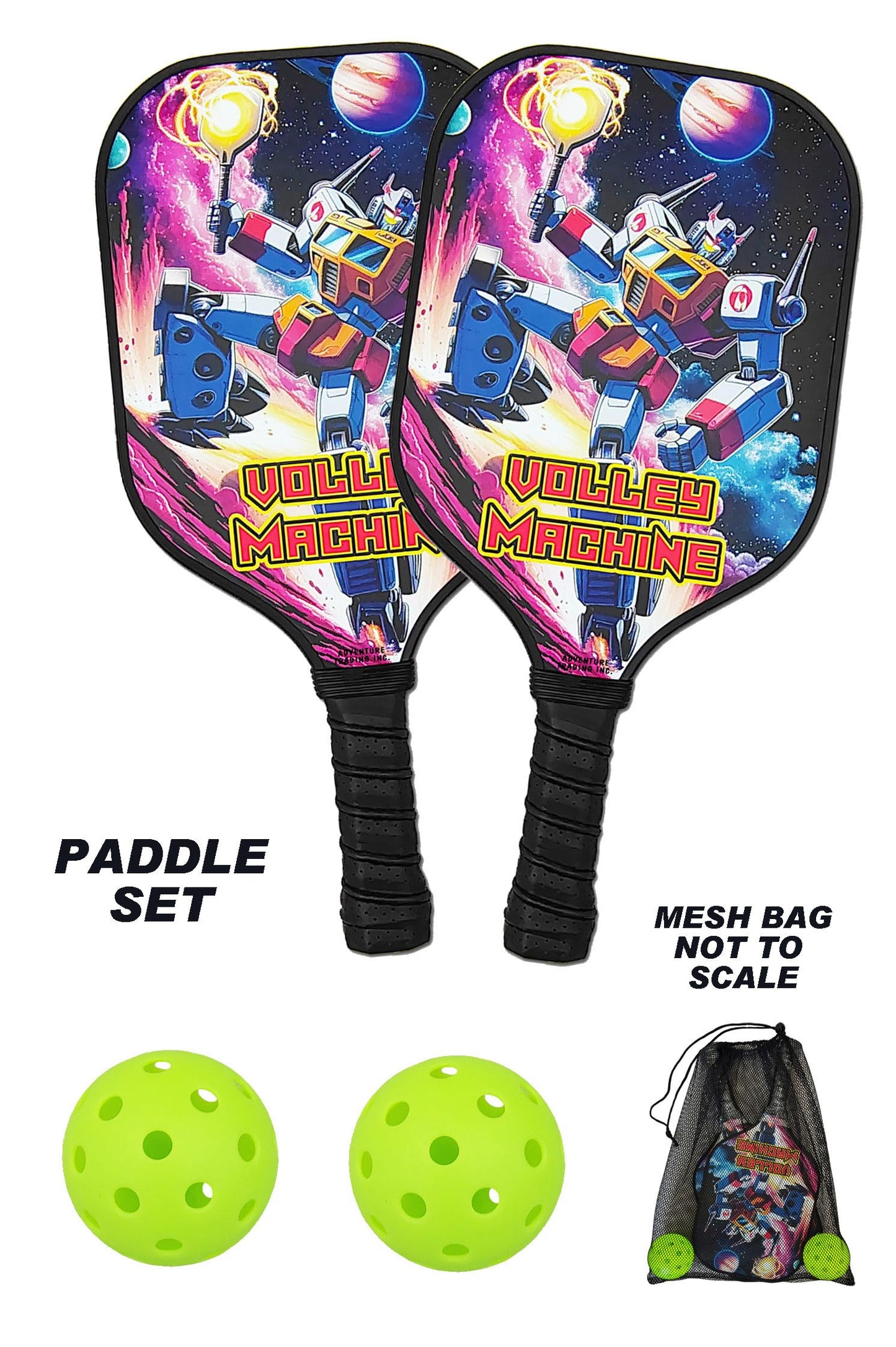 Volley Machine Fiberglass Pickleball Paddle Set