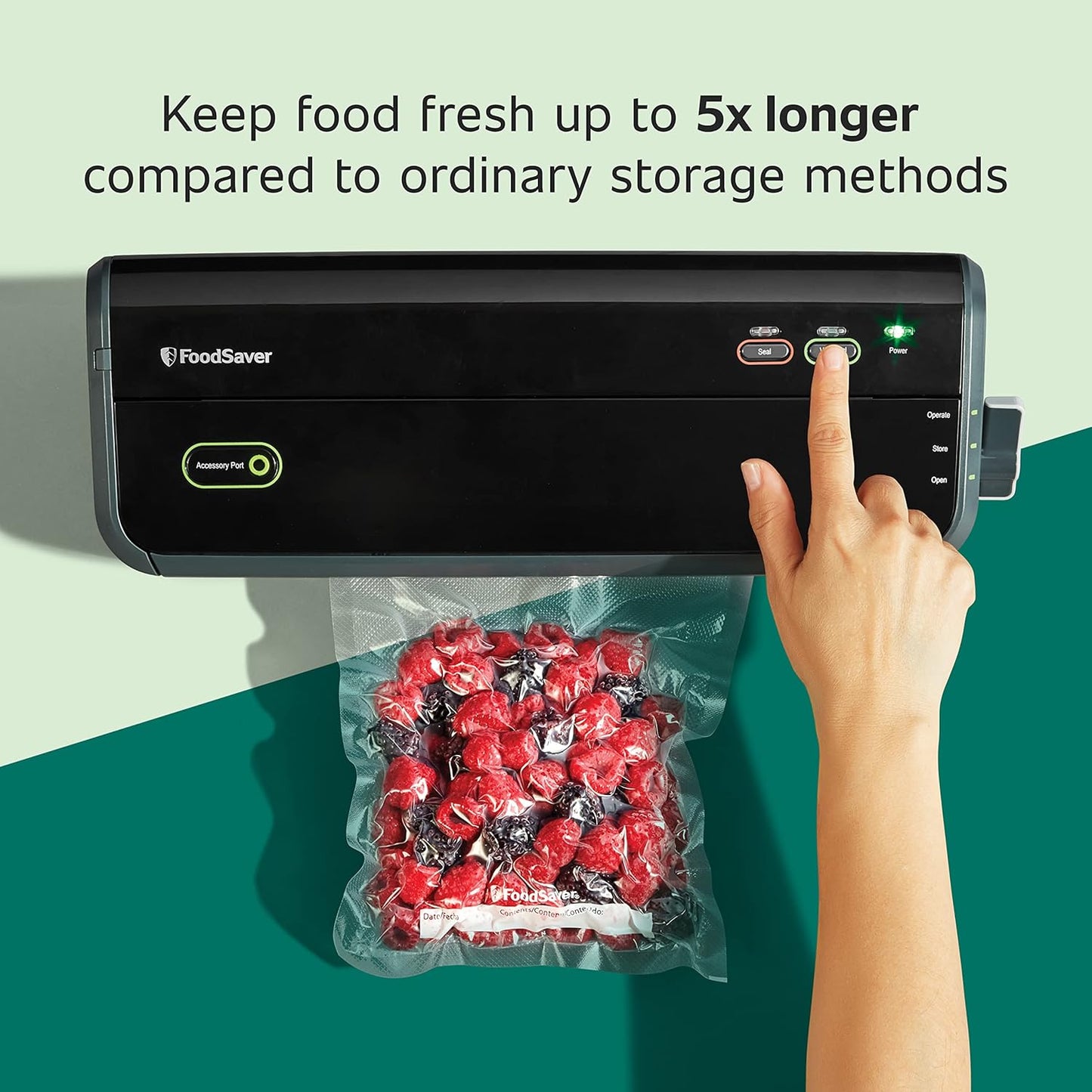 FoodSaver Vacuum Sealing Machine - Airtight Food Storage & Sous Vide | 44 Quart Precut Bags