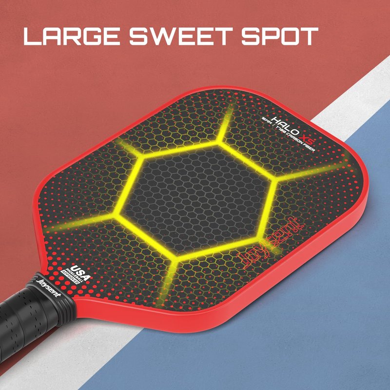 Joysent Pickleball Paddles Set, USAPA Approved T700 Carbon Fiber Pickleball Set with Beginner Pickleball Paddle, 16mm Core Power Pickleball Racket for Men Women Adults, Halo X5