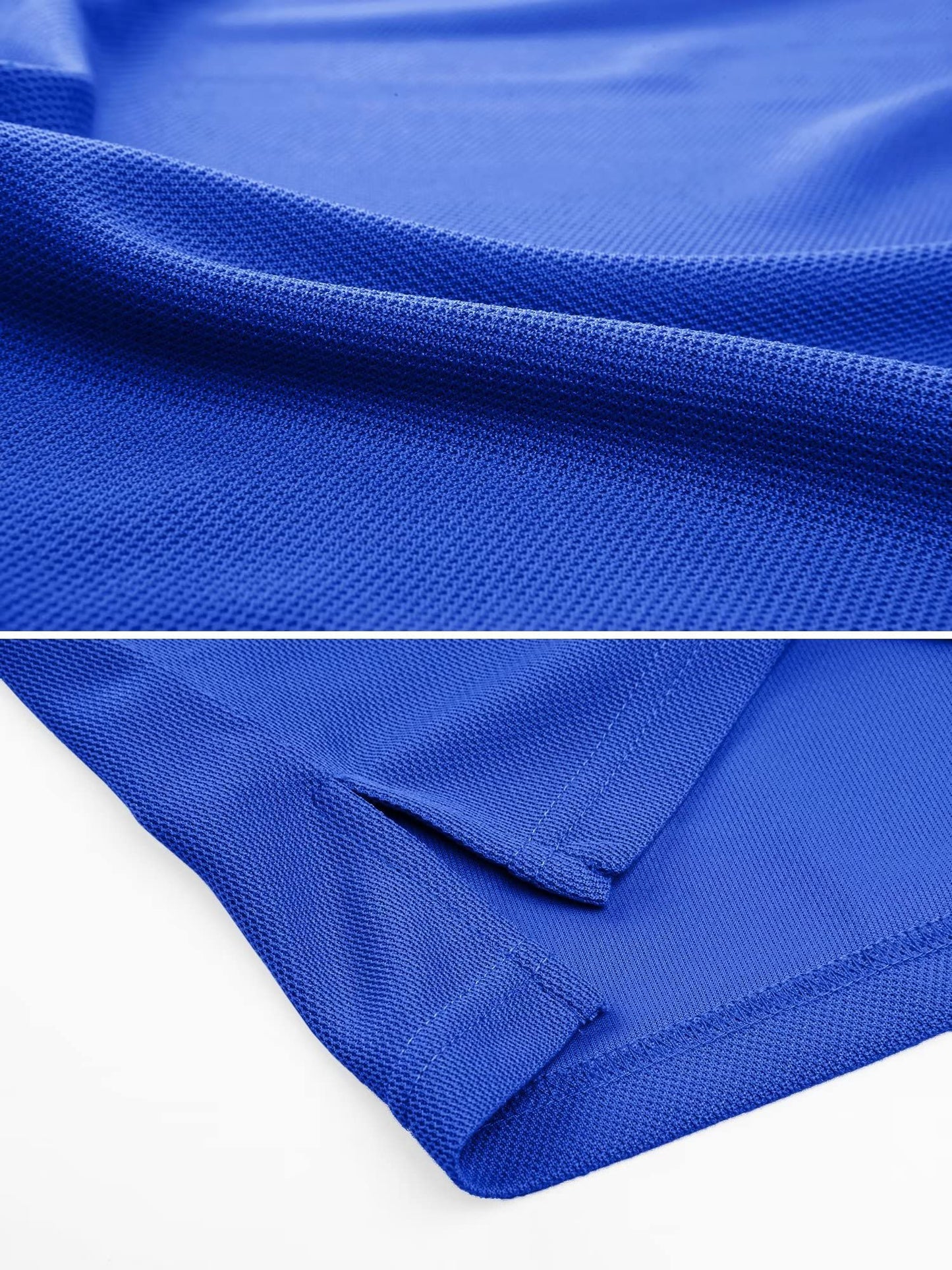 MAGCOMSEN Work Polo Shirts for Men Golf T-Shirts Quick Dry Shirts Summer Shirts Golf Polo Shirts for Men Blue XXL