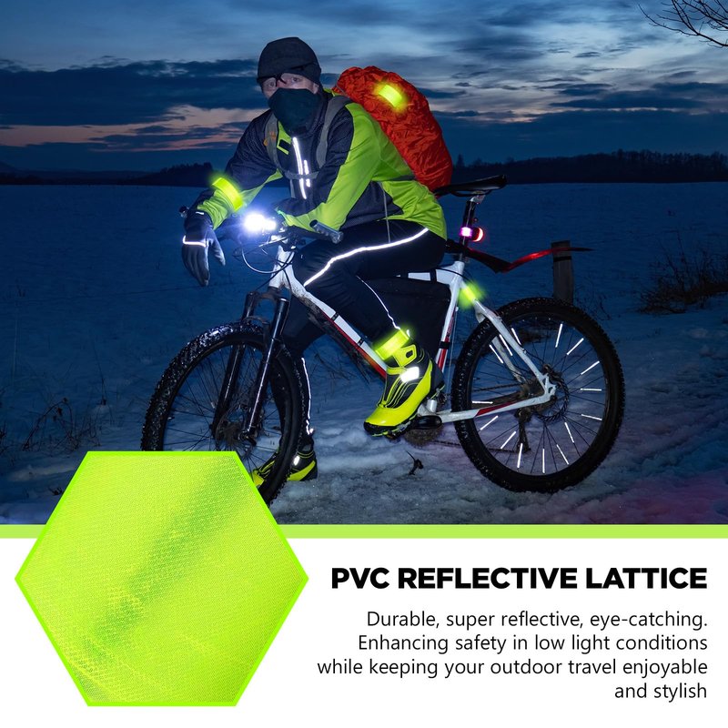 Halloscume 24 Pcs Reflective Arm Bands 15.75 in Reflective Snap Bands Slap Bracelets High Visibility Safety Ankle Strips gift for Night Walking Cycling Running Jogging Hiking (Green)