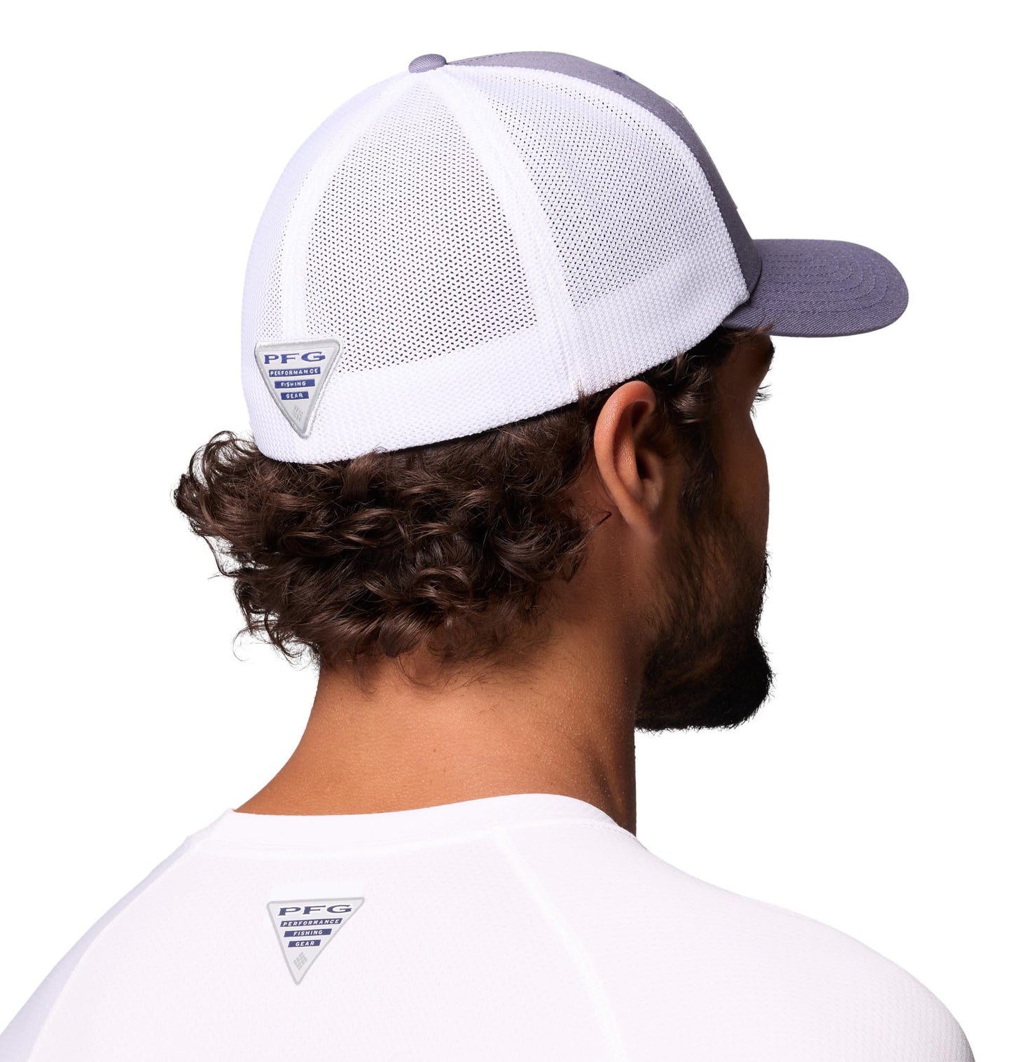 Columbia Unisex PFG Fish Flag Mesh Ball Cap, New Moon/Fish Flag, XX-Large