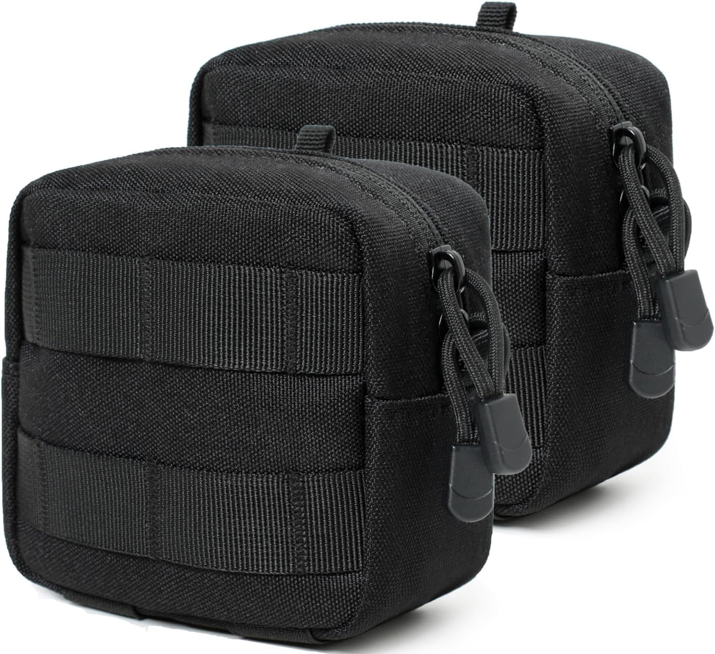 Mini Tactical Molle Compact Ammo Pouch - 2 Pack Small Utility EDC Tool Waist Belt Pouches