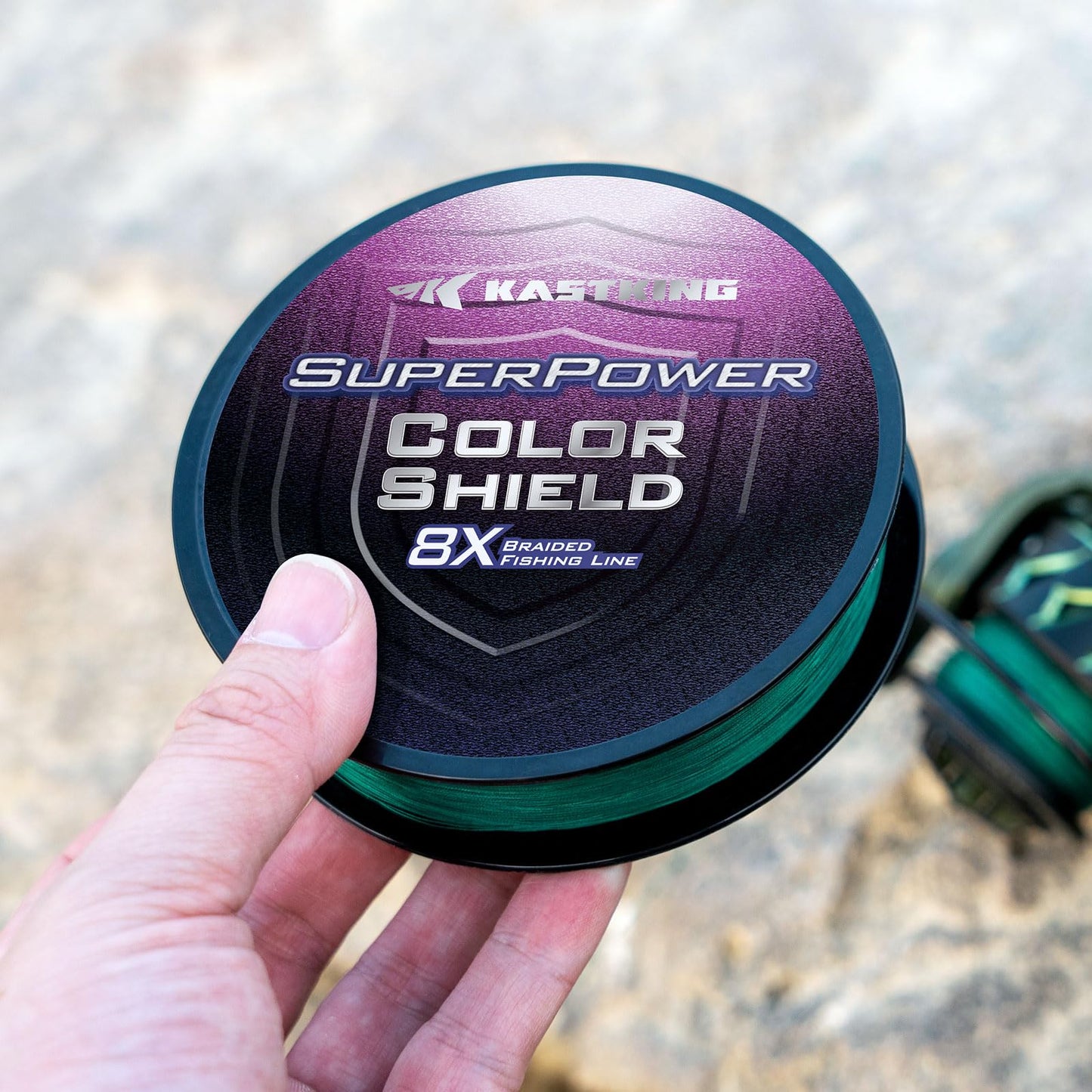 KastKing Superpower ColorShield Braided Fishing Line, Moss Green,80LB,300Yards,X8