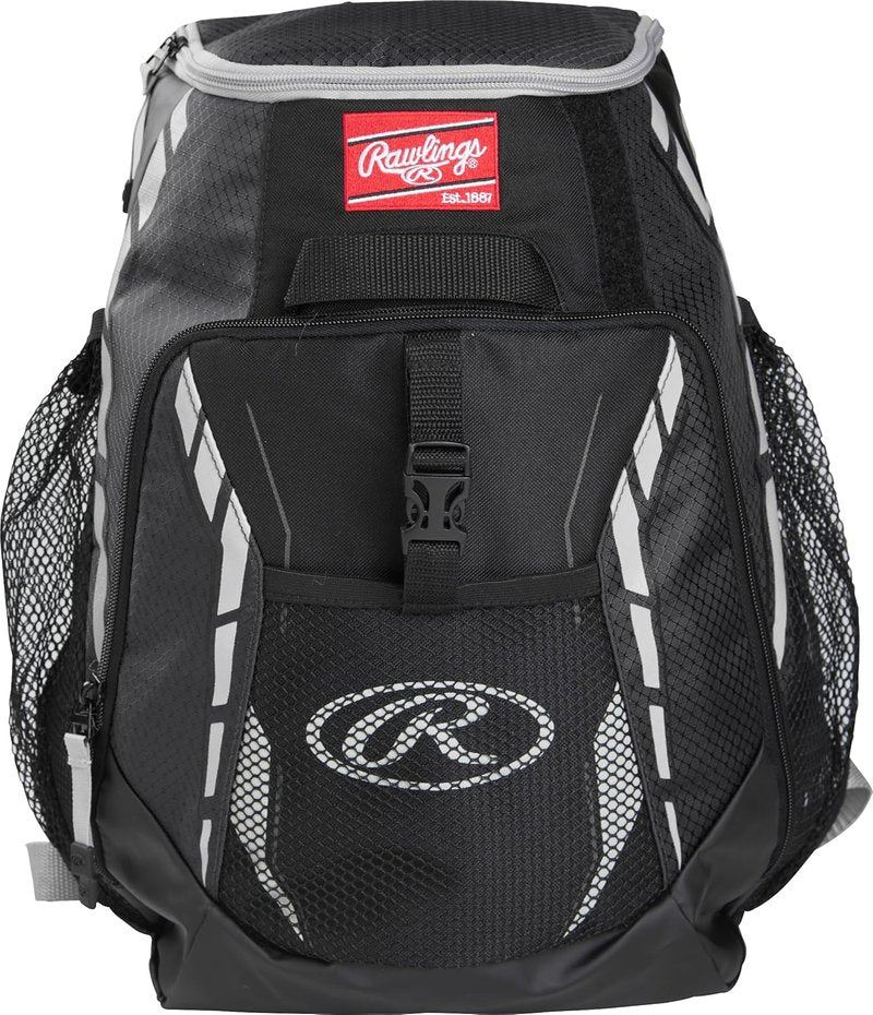 Rawlings R400 Baseball & Softball Backpack - Durable Equipment Bag for T-Ball, Recreation & Travel | Multiple Colors Available