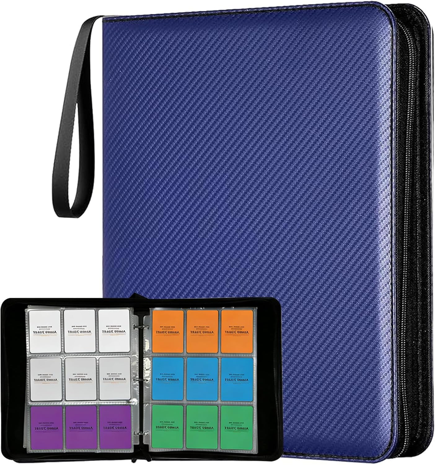 9 Pocket Trading Card Binder - Holds 1080 Cards | Premium Zip Collector Album with 60 Removable Sleeves for MTG, TCG, Baseball & Sports Cards