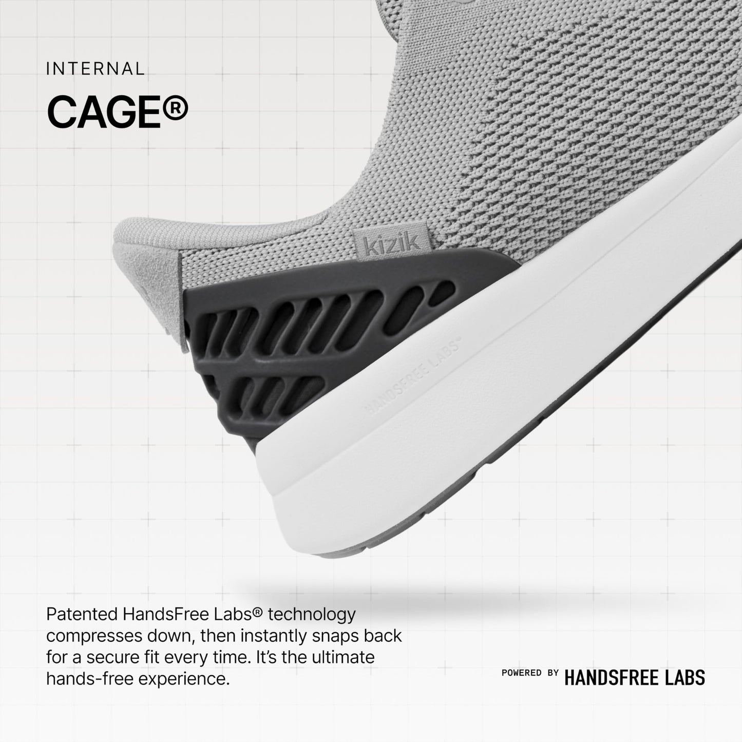 Kizik Lima 2 Slip On Shoes for Men: Comfortable All-Day for Walking, Gym, or Casual Wear, Wide Toe Box Available, Slip in & Stand Out, Hands Free - Black/Bright White M10.5
