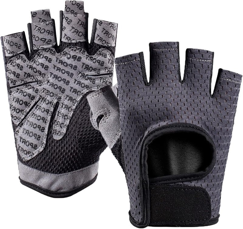 Workout Gloves for Men & Women - Fingerless Breathable Gym Gloves for Weight Lifting & Powerlifting | Full Palm Protection