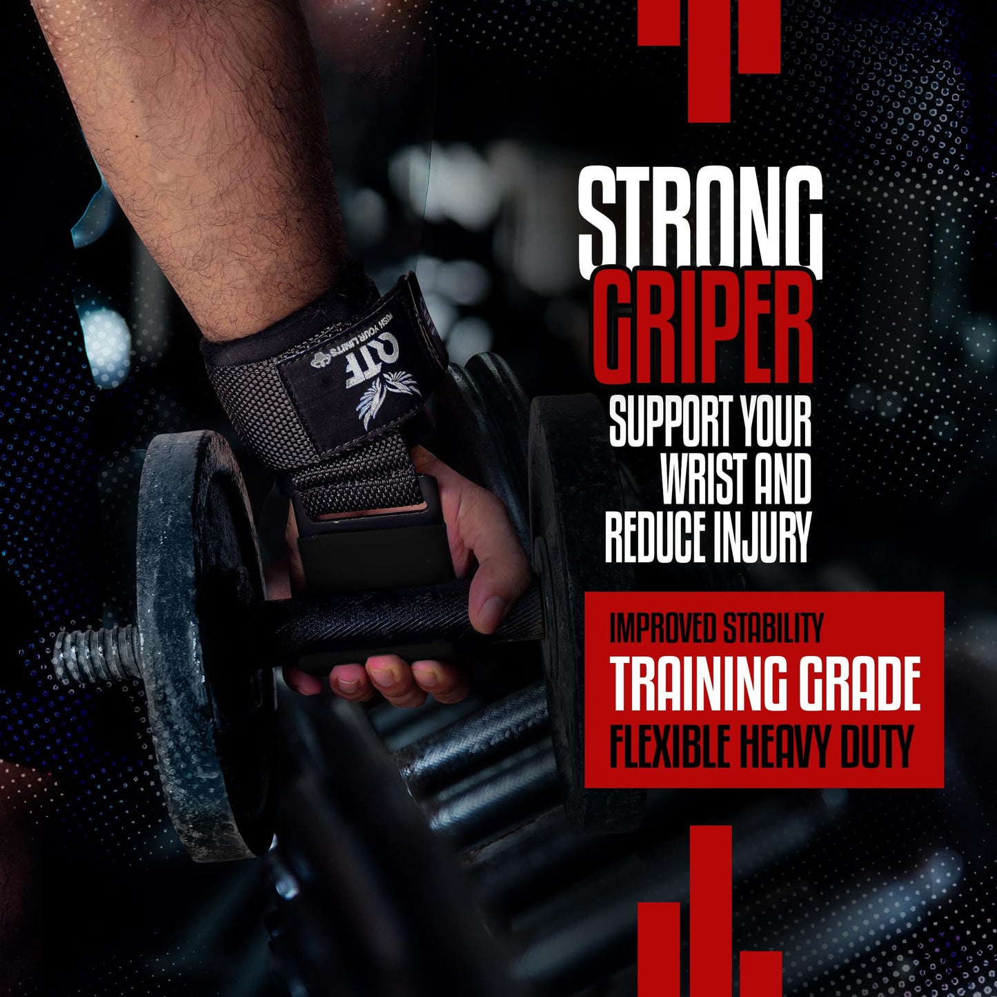 Weight Lifting Hooks Lifting Heavy Duty Deadlift Wrist Straps Men and Women Pull Ups Powerlifting and Gym Workouts grips (Black/Iron-Hooks, Iron-Hooks)