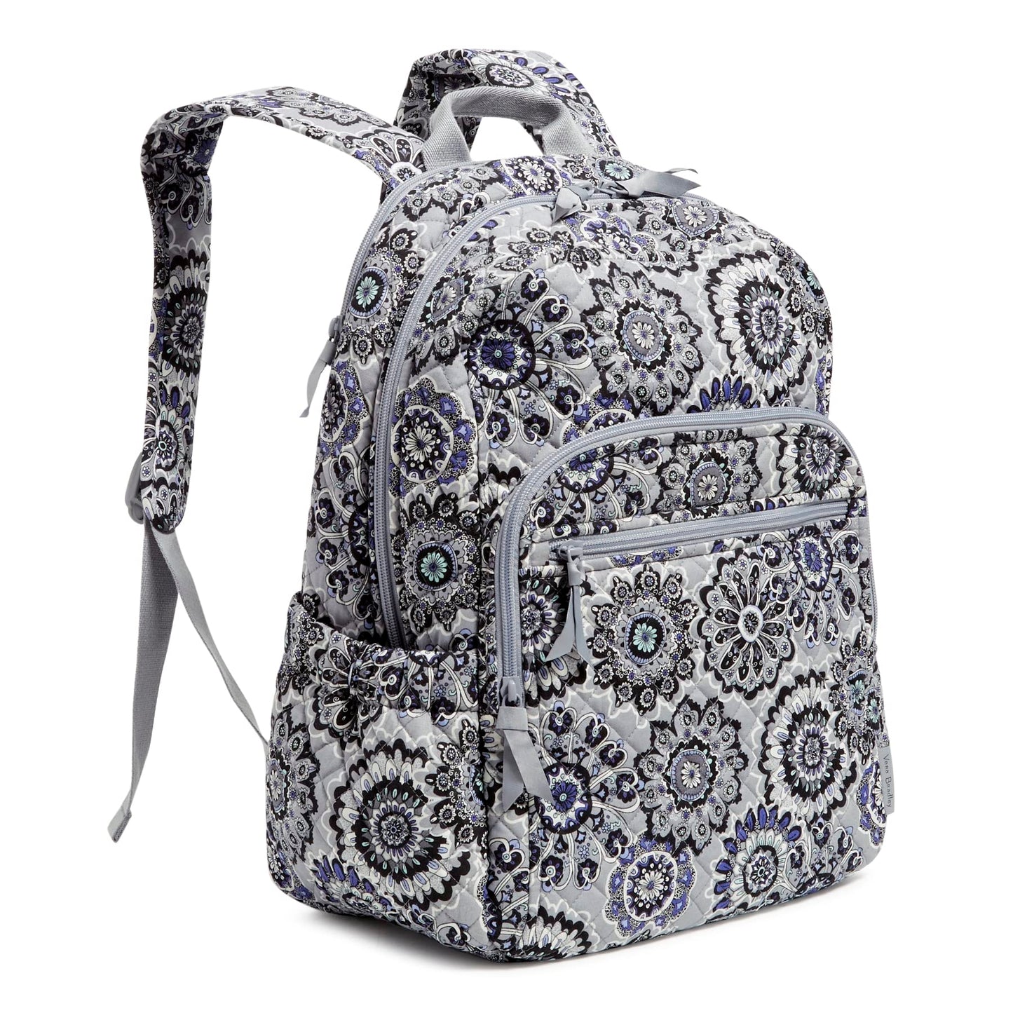 Vera Bradley Women's Cotton Campus Backpack, Tranquil Medallion - Recycled Cotton, One Size