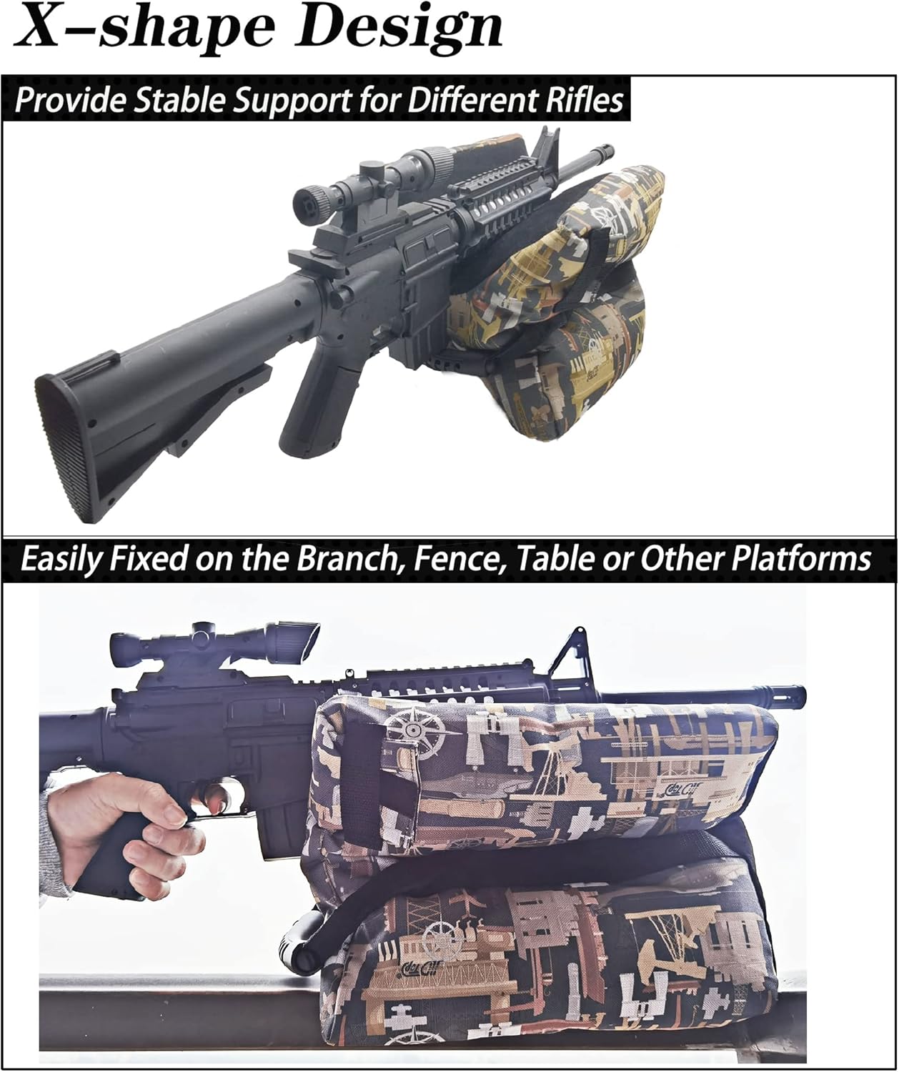 Shooting Rest Bag - Waterproof Oxford Sandbags for Rifles | Durable Portable Shooting Bench Holders