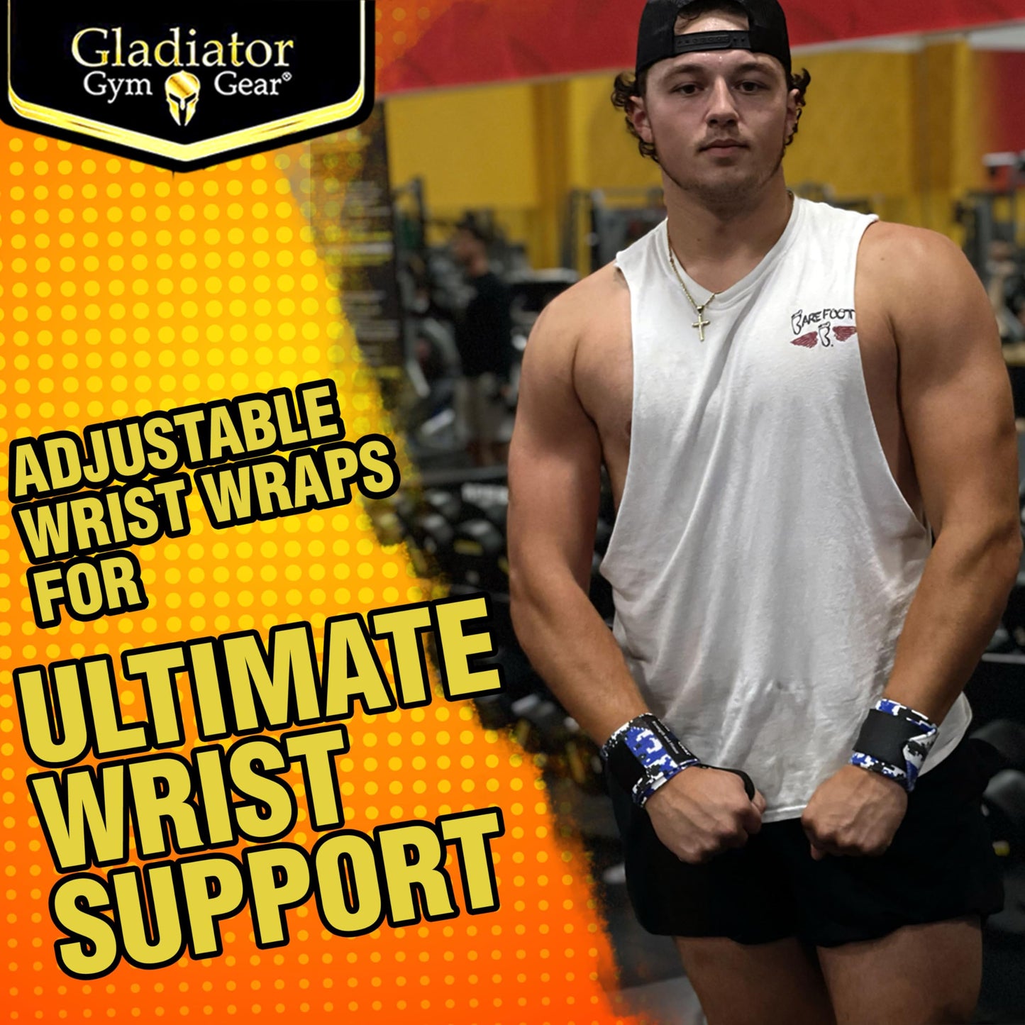 Gladiator | Wrist Wraps for Weightlifting | 18 Inch Weight Lifting Wrist Straps for Men & Women