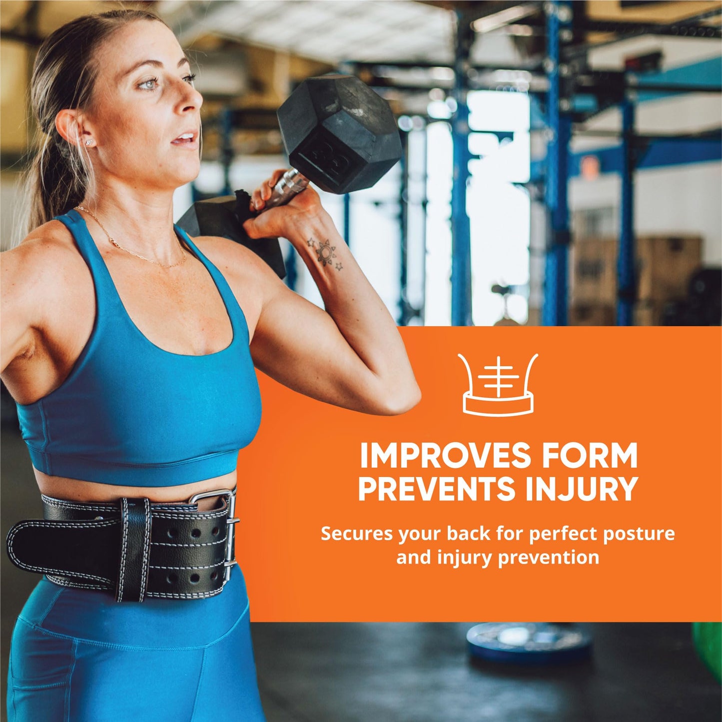 Weightlifting Belt for Men & Women - Heavy Duty Belt for Weightlifting - Weight Lifting Belt Women for Weight Training Belt - Lifting Belt for Back Support(Black/White, Medium)