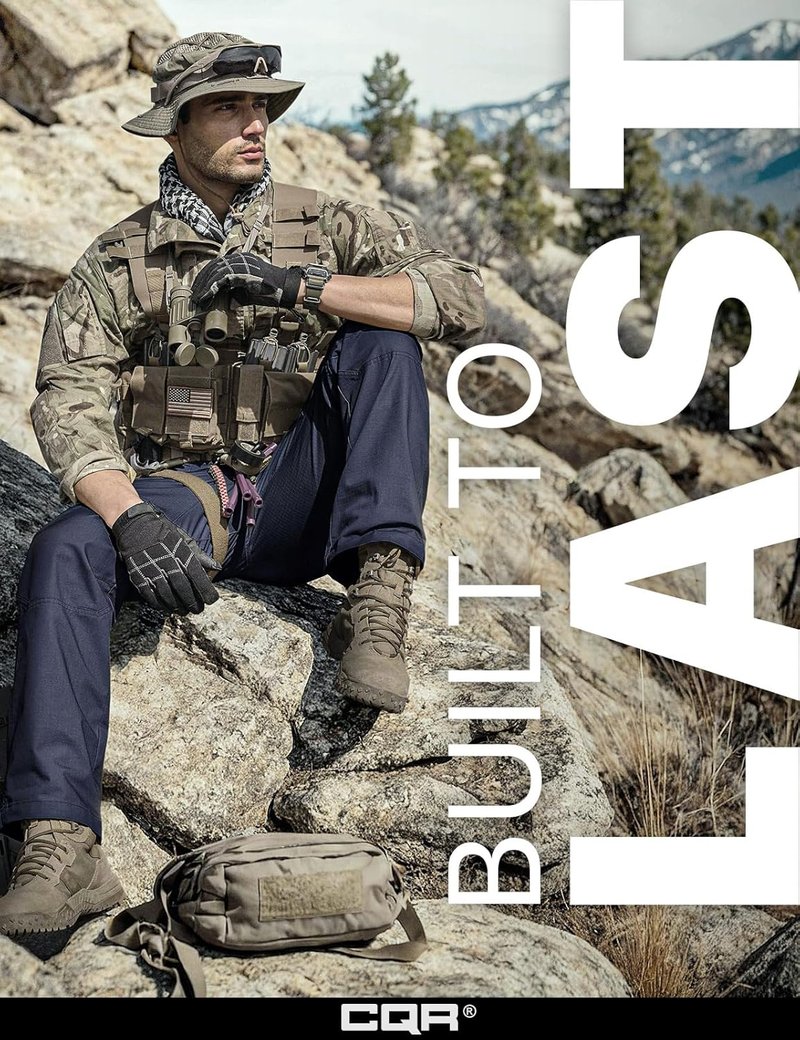 CQR Men's Tactical Pants - Water-Resistant Ripstop Cargo Design for Lightweight EDC Work & Hiking | Outdoor Apparel