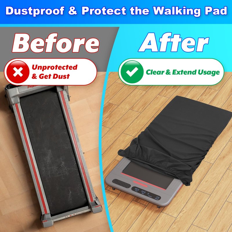 Easecos Walking Pad Cover for Under Desk Treadmill, Foldable Protective Case Sleeve for Home Office Walking Running Machine, Dustproof & Waterproof Gym Exercise Guard Accessory