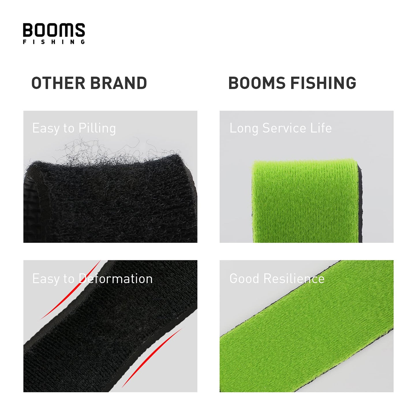 Booms Fishing RS3 Fishing Rod Wrap Pole Straps, Assorted Colors 9.6" 12pcs