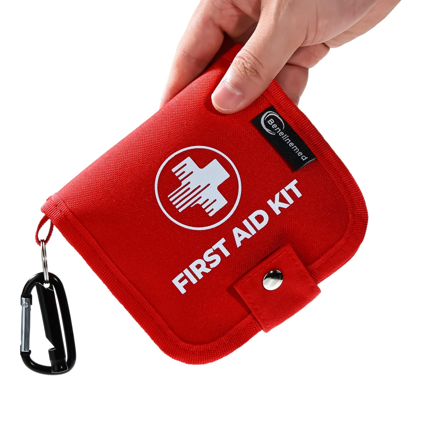 Benelinemed Mini First Aid Kit - 137 Piece Small Emergency Medical Kit for Home, Car, Travel, Camping & Outdoor Activities(Red)