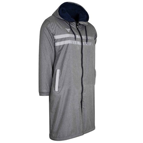 V ATHLETICA Unisex Swim Parka for Men, Women, Boys, and Girls (Reflective Heather Grey, XX-Small)