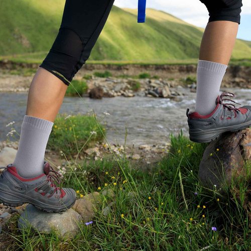 Jiuguva 4 Pairs Waterproof Socks Unisex Waterproof Breathable Outdoor Hiking Wading Fishing Socks for Men Women(Medium,4 Colors)