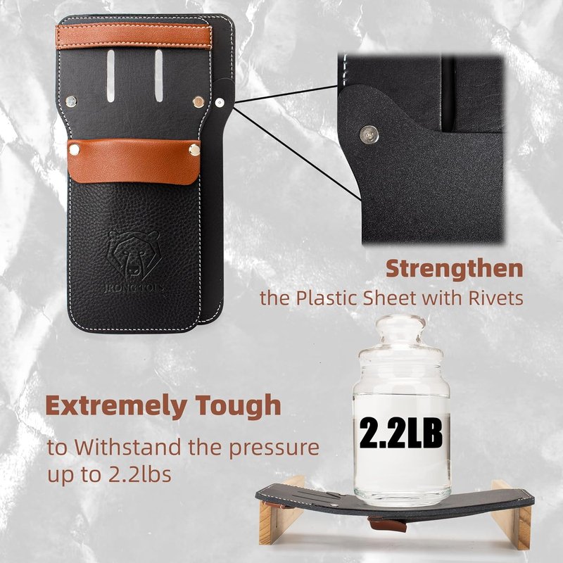 Archery Leather Pocket Arrow Quiver - Lightweight Holder for 8-10 Arrows | Left or Right Handed