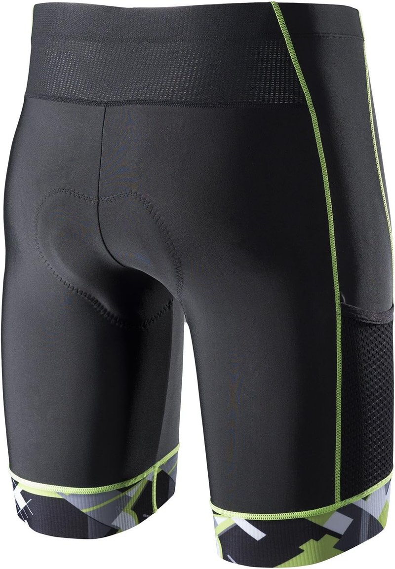 Mens Triathlon Shorts - Adjustable Drawstring & Easy Reach Pockets - Chamois for Long-Distance Races