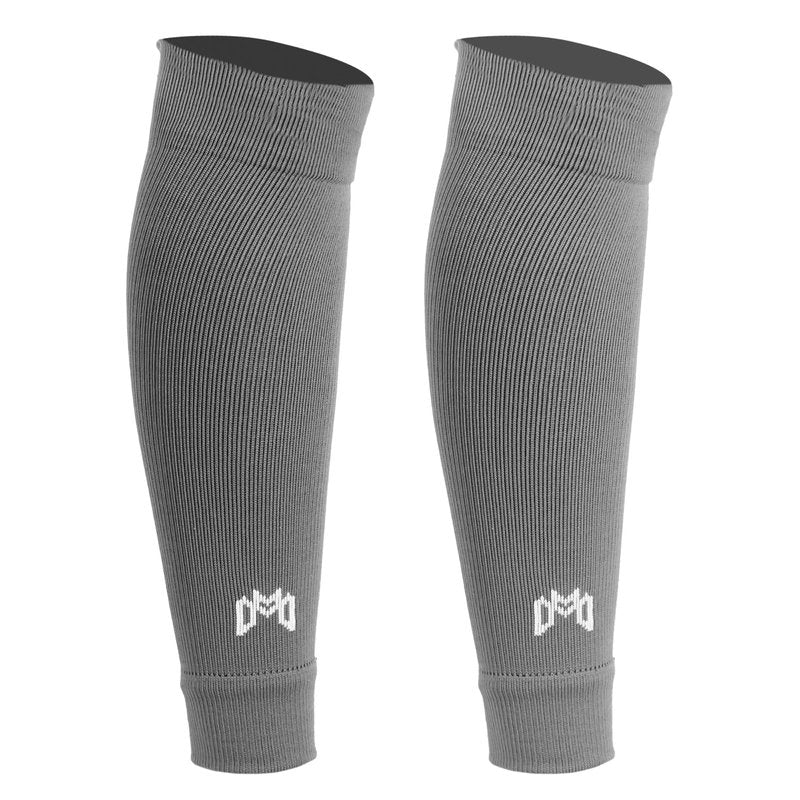 MediCaptain Pre Cut Soccer Sock Sleeves, Companion for Soccer Grip Socks, Securely Holds Shin Guards, Compression Leg Warmer (Gray, One Size)