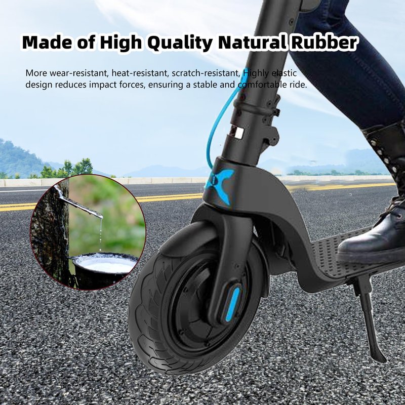 10x2.125 Solid Tire, 10 inch Tires Replacement, Tubeless Tyre for Segway Ninebot F20/F25/F30/F40/F65/D18W/D28U/D38U Gotrax G4/XR/V2 Hiboy S2 Pro Electric Scooter (2 Pack) (2)