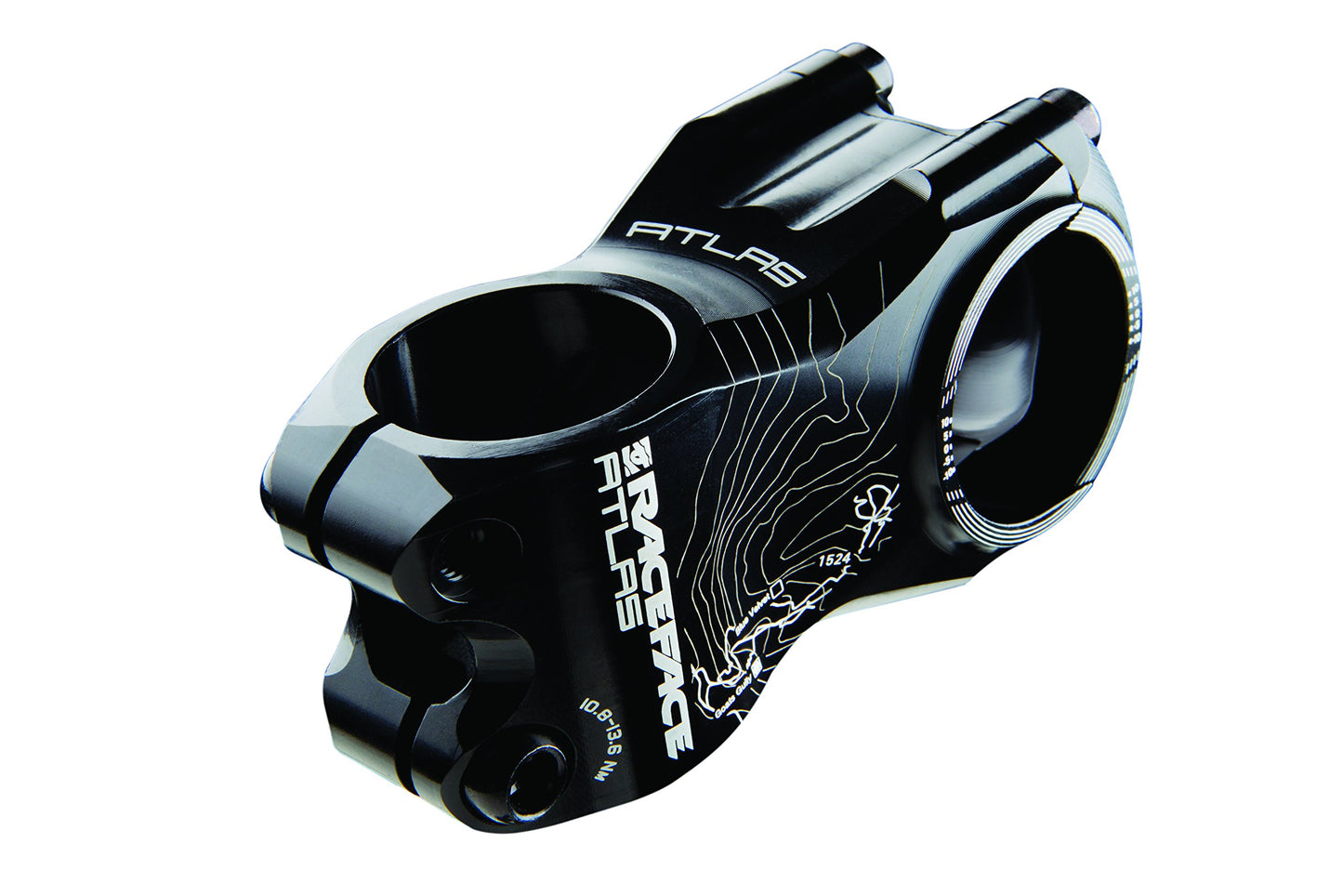 Race Face Atlas Mountain Bike Stem (Black, 31.8-mm Clamp, 50-mm, 1-1/8-Inch)